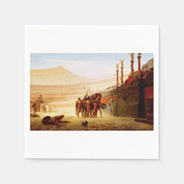 Servilleta De Papel Ave César de Jean-Léon Gérôme (Anverso)
