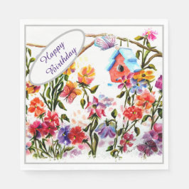 Servilleta De Papel Ave Feliz Cumpleaños