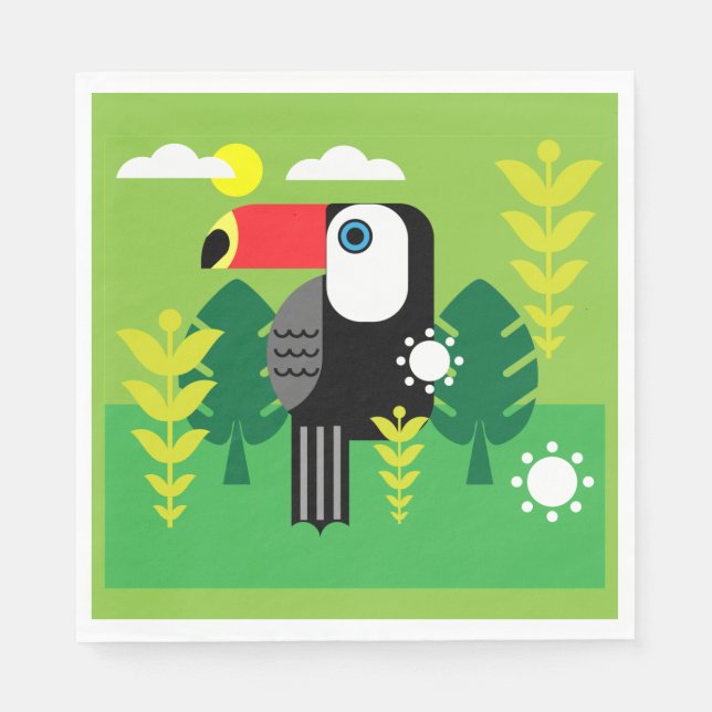 Servilleta De Papel Ave Tropical Turca (Anverso)