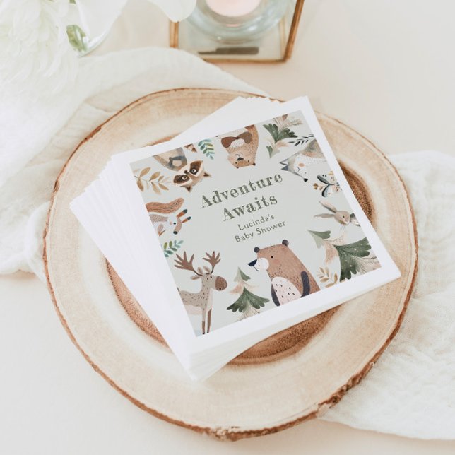 Servilleta De Papel Aventura a los animales de Woodland Ducha para beb (Subido por el creador)