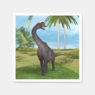 Servilleta De Papel Aventura de dinosaurio de cuello largo en la selva
