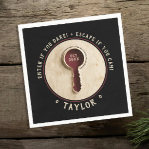 Servilleta De Papel Aventura de la sala de escape del espía negro retr