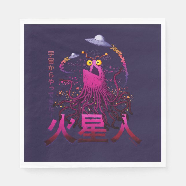 Servilleta De Papel Aventura Espacial Marciana Yip Yip (Anverso)