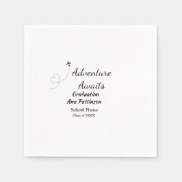 Servilleta De Papel Aventura espera graduación añadir nombre año escol
