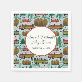 Servilleta De Papel Aventura: La ducha Camper Baby Boy