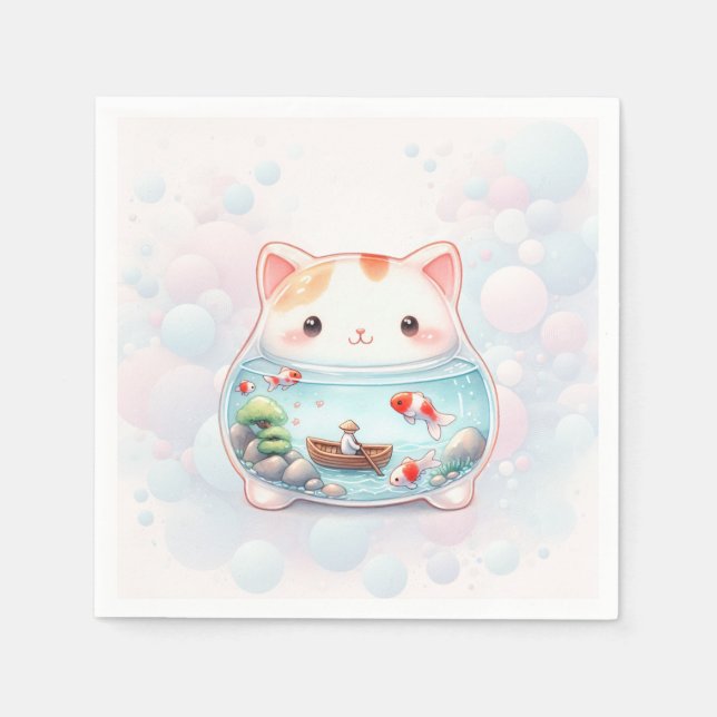 Servilleta De Papel Aventura para gatos caprichosos (Anverso)