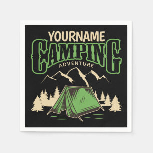 Servilleta De Papel Aventura personalizada de camping en campamento fa