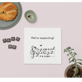 Servilleta De Papel aves amorosas, embarazo, personalizable