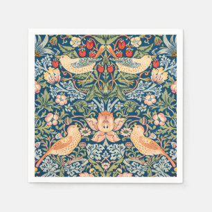 Servilleta De Papel Aves Cutas, Fresas Ladrones, Arte Vintage, Vs. 2