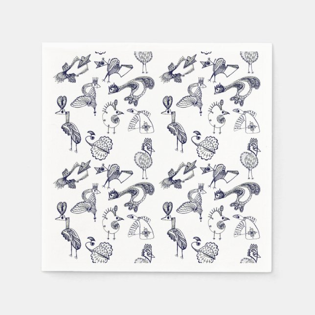 Servilleta De Papel Aves de corral (Anverso)