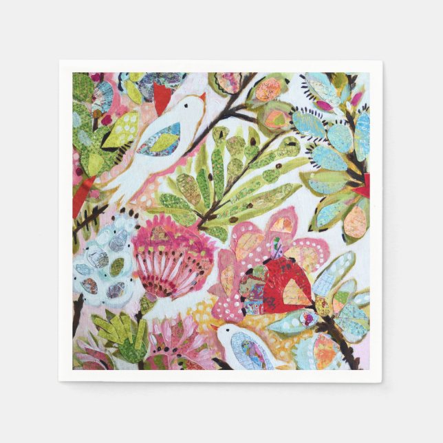 Servilleta De Papel Aves de papel II (Anverso)
