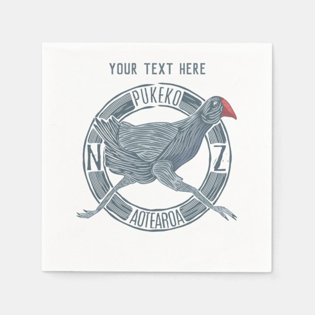 Servilleta De Papel Aves de Pukeko NZ (Anverso)