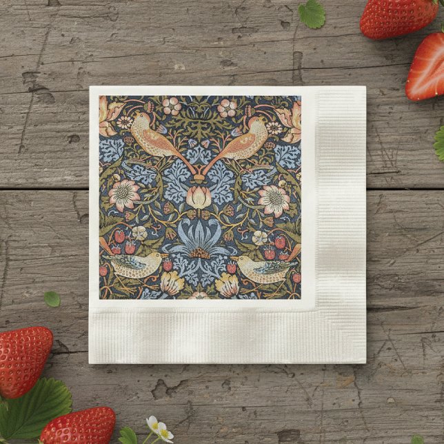 Servilleta De Papel Aves del ladrón de fresas William Morris (Subido por el creador)