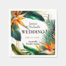 Servilleta De Papel Aves del paraíso