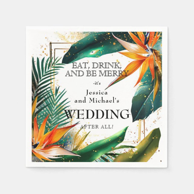 Servilleta De Papel Aves divertidas del paraíso (Anverso)