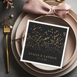 Servilleta De Papel Aves elegantes de un Boda de pluma