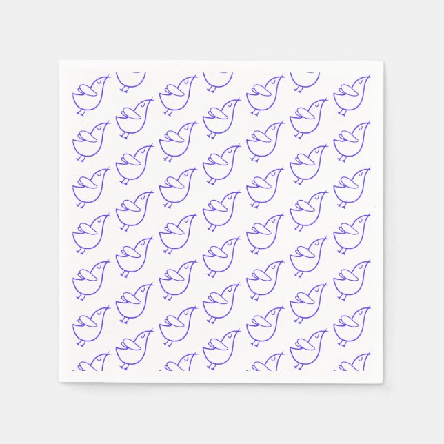 Servilleta De Papel Aves pacíficas (Anverso)