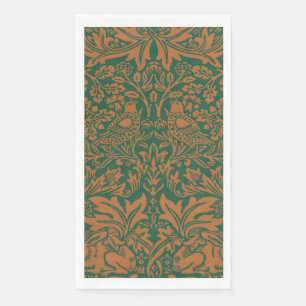 Servilleta De Papel Aves William Morris 1881, patrón floral de conejo