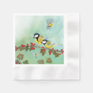 Servilleta De Papel Aves y bayas