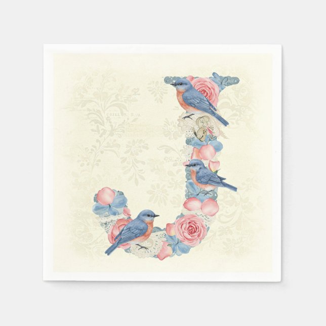 Servilleta De Papel Aves y flores, de Natasha Us (Anverso)