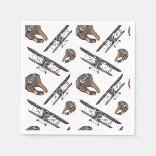 Servilleta De Papel Avión Antiguo 