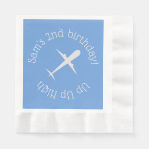 Servilleta De Papel Avión en azul personalizado
