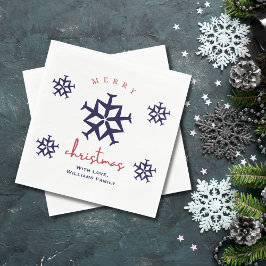 Servilleta De Papel Avión navidad Aviación Minimalista Snowflake