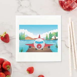 Servilleta De Papel Avión personalizado en Lake Dock aventura de viaje