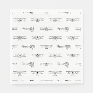 Servilleta De Papel Aviones de época PERSONALIZADO temática de aviac
