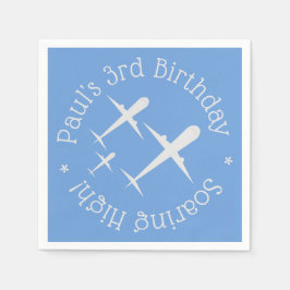 Servilleta De Papel Aviones personalizados divertidos sobre niños azul