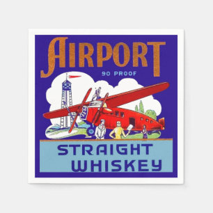 Servilleta De Papel Aviso Whiskey de viaje en avión del piloto del avi