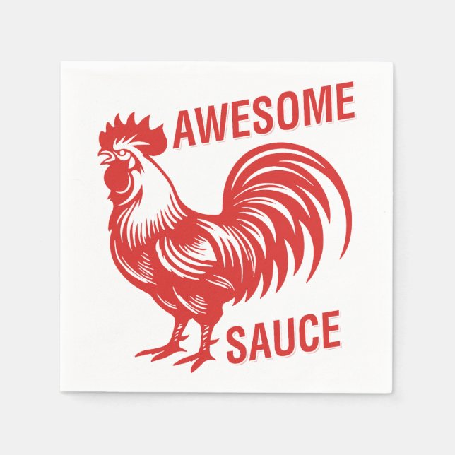 Servilleta De Papel Awesome Sauce Rooster Funny (Anverso)