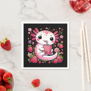 Servilleta De Papel Axolotl Bebe Fresa Japonesa
