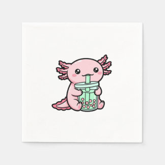 Servilleta De Papel Axolotl y té de burbuja