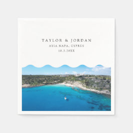 Servilleta De Papel Ayia Napa Boda Chipre Personalizado Cocktail Napki