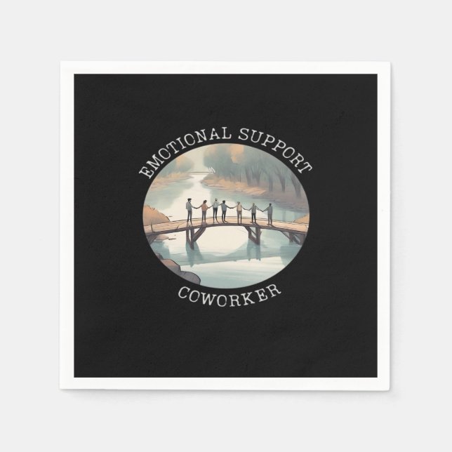 Servilleta De Papel Ayuda emocional Coworker Motivational Companion (Anverso)