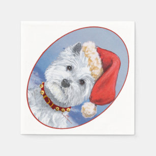Servilleta De Papel Ayudante de Papá Noel Westie
