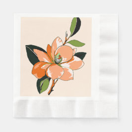 Servilleta De Papel Azalea albaricoque sobre crema