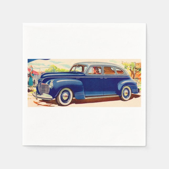 Servilleta De Papel azul 1941 Plymouth (Anverso)