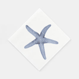 Servilleta De Papel Azul acuarela Starfish Naulatra Fiesta Napkin