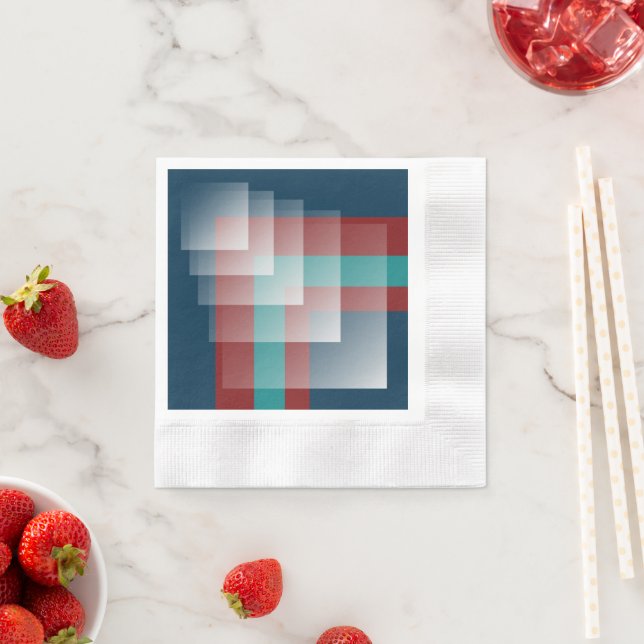 Servilleta De Papel azul burdeos verde azulado (In situ)