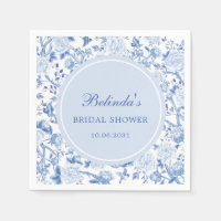 Azul Chinoiserie Floral Birds Bridal Shower