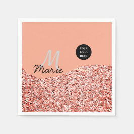 Servilleta De Papel azul chispa añadir el texto del logotipo gracias a