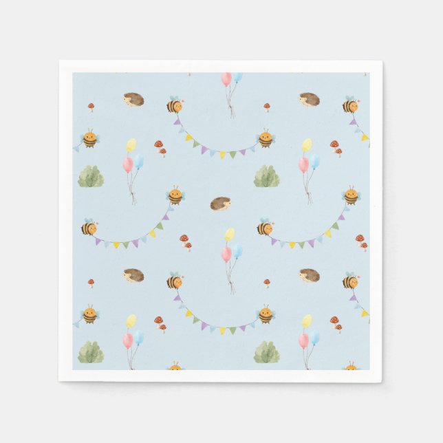 Servilleta De Papel azul cielo acuático (Anverso)