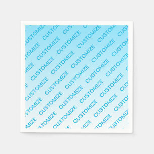 Servilleta De Papel Azul Cielo (¡color cambiable!) Patrón de Ombre y T