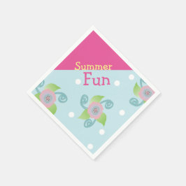 Servilleta De Papel Azul claro y rosa