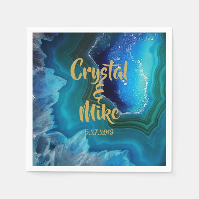 Servilleta De Papel Azul cristalino (Anverso)