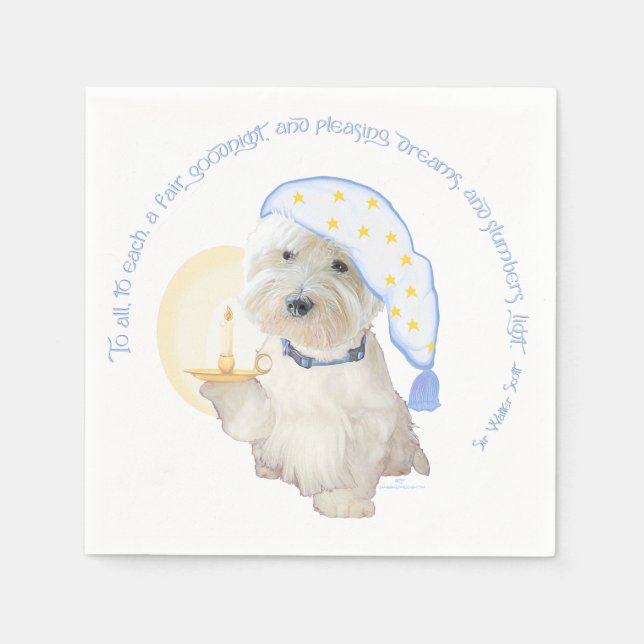 Servilleta De Papel Azul de buena noche (Anverso)