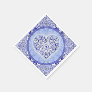 Servilleta De Papel Azul de encaje cerámico de Grecia