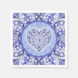 Servilleta De Papel Azul de encaje cerámico de Grecia